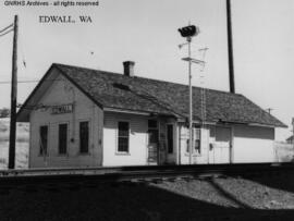 Great Northern Depot at Edwall, Washington, undated