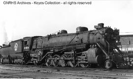 Great Northern Steam Locomotive 2184 at Superior, Wisconsin, 1955