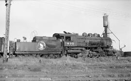 Great Northern Steam Locomotive 832 at Minneapolis Junction, Minnesota in 1957.