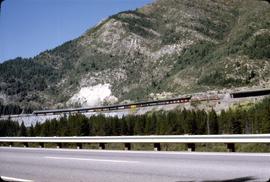 Great Northern Railway Train 78 west of Summit, Montana in 1969.