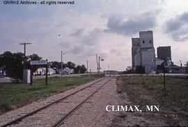 Great Northern Station Sign at Climax, Minnesota, undated