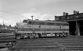 Great Northern Diesel Locomotive 354C at Interbay, Washington, undated