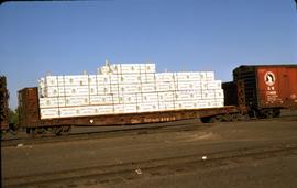 Great Northern Railway Flat car 60569 at Pasco, Washington in 1974.