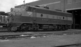 Burlington Northern Diesel Locomotive 9712 in Washington State, undated