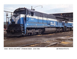 Great Northern Diesel Locomotive Number 2537, Spokane, Washington, 1969