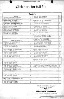 Great Northern Railway Dakota Division Clearance Diagram, 1957-1969