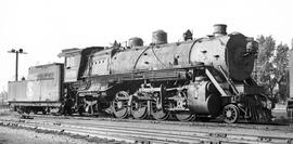 Great Northern Steam Locomotive 3050 at Superior, Wisconsin, 1947