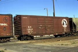 Great Northern Railway Box car 14202, at Wenatchee, Washington in 1971.