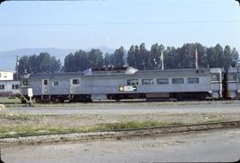 Great Northern Railway Rail motor car 2350 at North Vancouver, British Columbia in 1977.