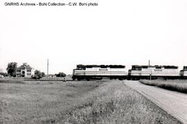 Amtrak Diesel Locomotive 404 at Denbigh, North Dakota, 1993