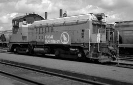 Burlington Northern Diesel Locomotive 480 in Washington State, undated