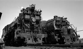 Great Northern Steam Locomotives 3352, Class O6 and 2036 at Hillyard, Washington, undated