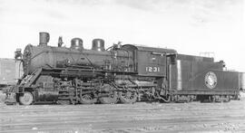 Great Northern Steam Locomotive 1231 at Superior, Wisconsin, 1953