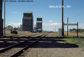 Great Northern Station Sign at Broadview, Montana, undated