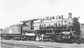 Great Northern Steam Locomotive 847 at Saint Paul, Minnesota, 1947