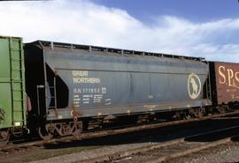 Great Northern Railway Covered hopper car 171852 at Wenatchee, Washington in 1974.