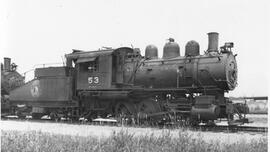 Great Northern Steam Locomotive 53 at Vancouver, British Columbia, 1951