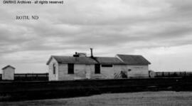 Great Northern Depot at Roth, North Dakota, undated