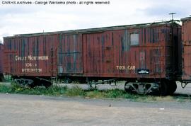 Great Northern Maintenance of Way Tool Car O3644 at Bellingham, Washington, 1974