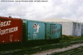 Great Northern Boxcar 27522 at Chehalis, Washington, 1965