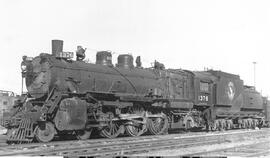 Great Northern Steam Locomotive 1376 at Fargo, North Dakota, 1954