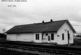 Great Northern Depot at Ray , North Dakota, undated