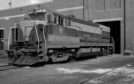 Great Northern Diesel Locomotive 2528 at Havre, Montana, undated