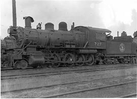 Great Northern Steam Locomotive 727 at Hillyard, Washington, 1935