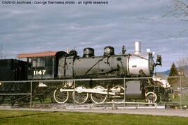 Great Northern Steam Locomotive 1147 at Wenatchee, Washington, 1987