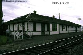 Spokane, Portland, and Seattle Railway Depot at Metolius, Oregon, undated