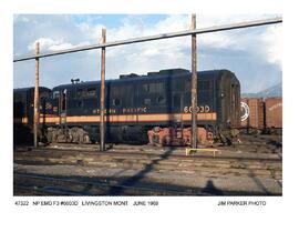 Northern Pacific Diesel Locomotive Number 6003D, Livingston, Montana, 1969