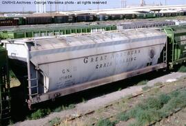 Great Northern Covered Hopper Car 171854 at Amarillo, Texas, 1980