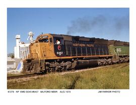 Northern Pacific Diesel Locomotive Number 6407, Milford, Nebraska, 1970