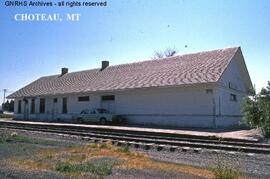 Great Northern Depot at Choteau, Montana, undated