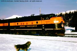 Great Northern Diesel Locomotive 362A at Summit, Montana, 1967