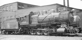 Great Northern Steam Locomotive 886 at Bieber, California, 1941