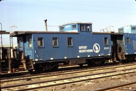 Great Northern Railway Caboose X-241  at Seattle, Washington in 1971.