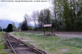 Great Northern Station Sign at Sultan, Washington, 1987