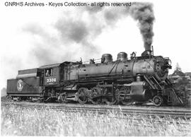 Great Northern Steam Locomotive 3306 at Vancouver, British Columbia, 1931