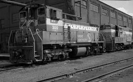 Burlington Northern Diesel Locomotives 300 and 1508 in Washington State, undated