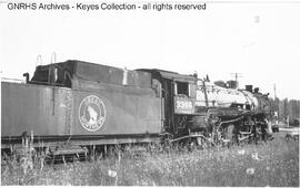 Great Northern Steam Locomotive 3366 at Newport, Washington, 1948