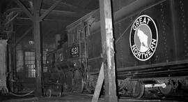 Great Northern Steam Locomotive 521 at Hillyard, Washington, undated