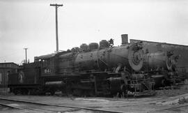 Great Northern Steam Locomotive 841 at Superior, Wisconsin in 1956.