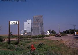 Great Northern Station Sign at Page , North Dakota, undated