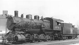 Great Northern Steam Locomotive 878 at Williston, North Dakota, 1952