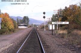 Great Northern Station Sign at Sandpoint Junction, Idaho, undated