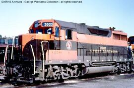 Great Northern Diesel Locomotive 3022 at Interbay, Washington, 1964