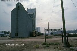 Great Northern Station Sign at Galesburg, North Dakota, undated