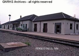 Great Northern Depot at Fergus Falls, Minnesota, undated