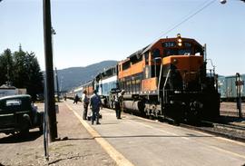 Great Northern Railway Western Star, Train Number 28, at Whitefish Montana depot in 1969.